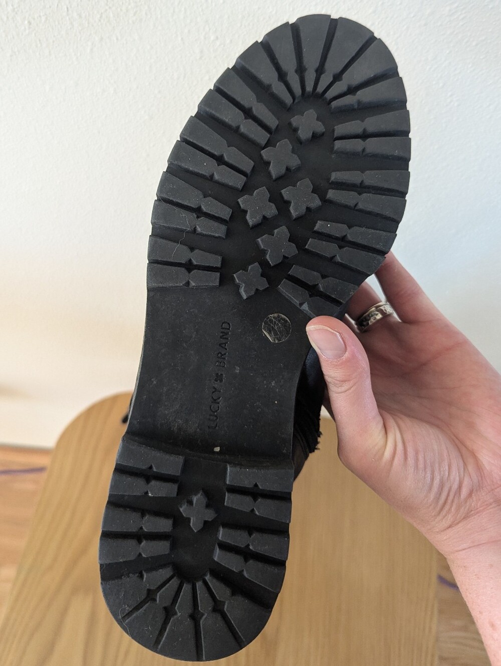 Lucky Brand Lace Up Moto Boot - Picture 9 of 11